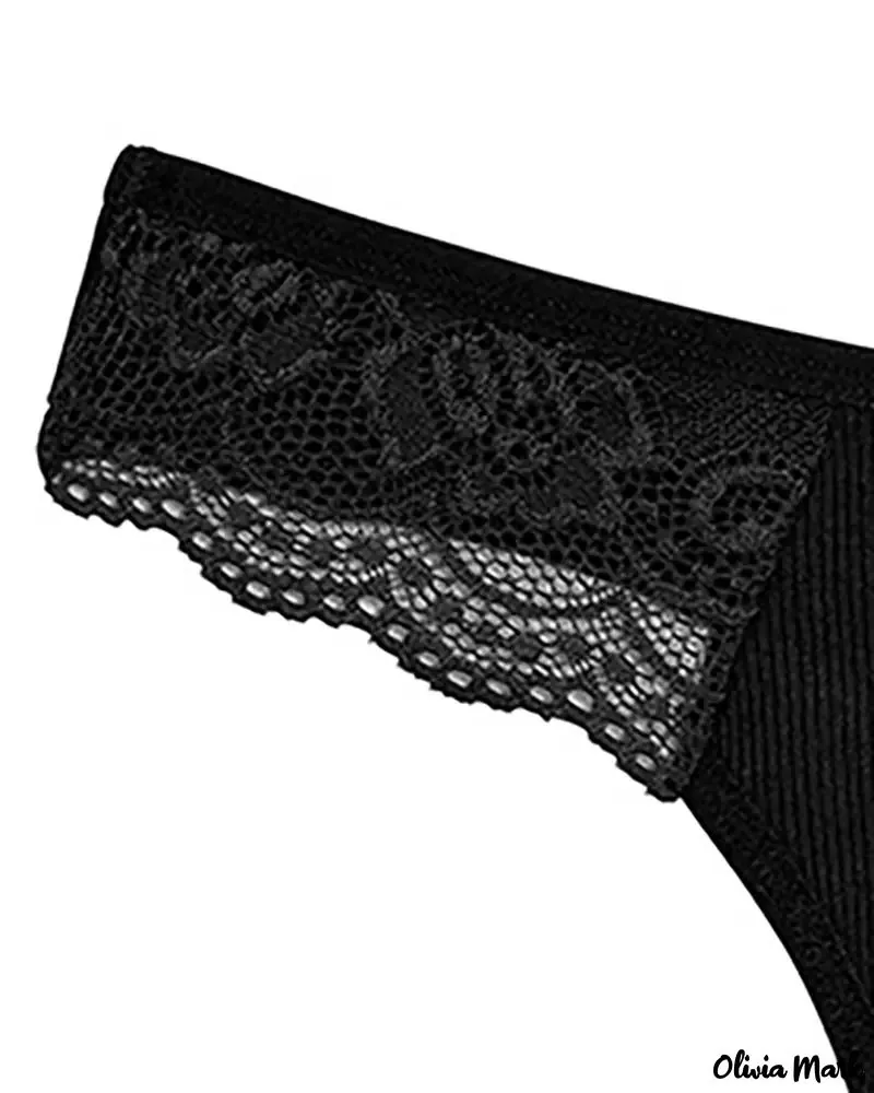 Olivia Mark Comfortable and breathable thong panties low rise